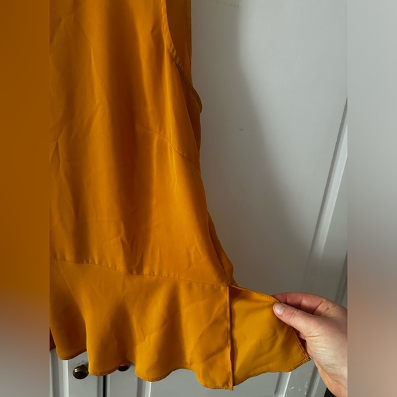 Rose & Olive Peplum Top, XL, Gold/Yellow - Picture 3 of 4